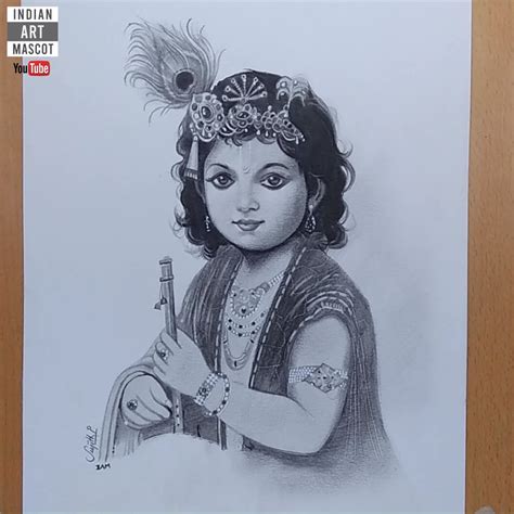 ️ My New Pencil Drawing Video Of Lord Krishna ️ Rhinduism