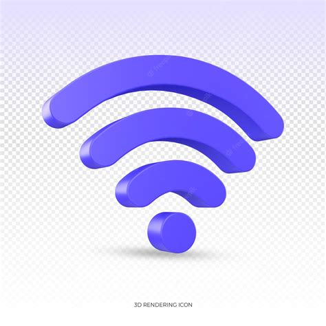 Premium Psd Realistic 3d Wifi Icon