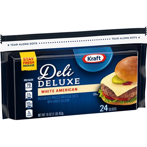 Kraft Deli Deluxe White American Cheese Slices 16 Oz Shipt