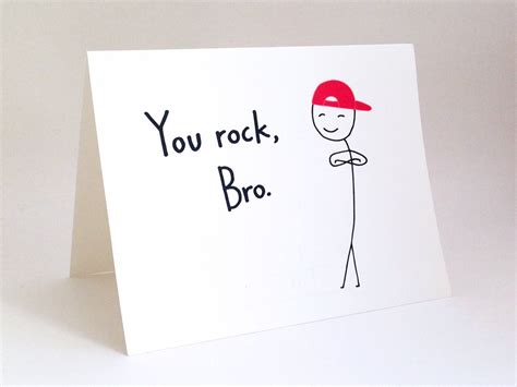 Funny Brother Birthday Card Humorous Friend Thank You Card Etsy