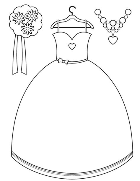 New coloring pages added all the time to princesses dresses coloring pages. Brides Maid Dress Accessories Coloring Page : Coloring Sun