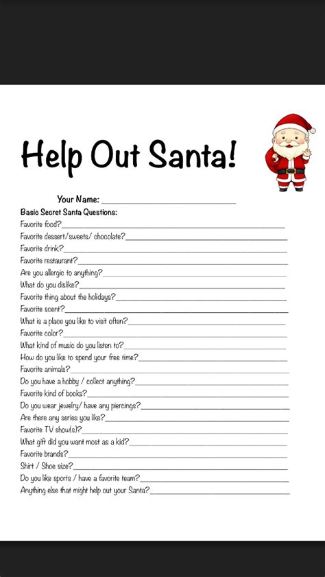 Help Out Santa Pick Out The Best T For You By Filling Out This