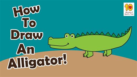 How To Draw An Alligator For Kids Step By Step Youtube