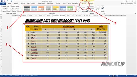 Gratis Cara Konversi Tabel Word Ke Excel Lengkap Dengan Penjelasan Sexiz Pix