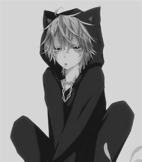 Cute Anime Black And White Boy Anime Boy Black And White Posted By