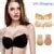 Women Self Adhesive Strapless Bandage Blackless Solid Bra Sticky Gel Silicone Push Up Women S