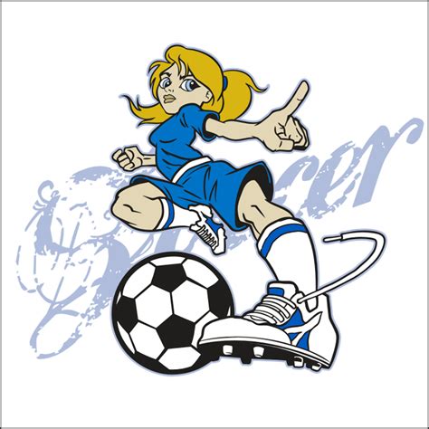 Girl Kicking A Soccer Ball
