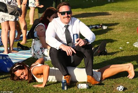 Ladies Day At Flemington Racecourse Descends Into Madness Daily Mail