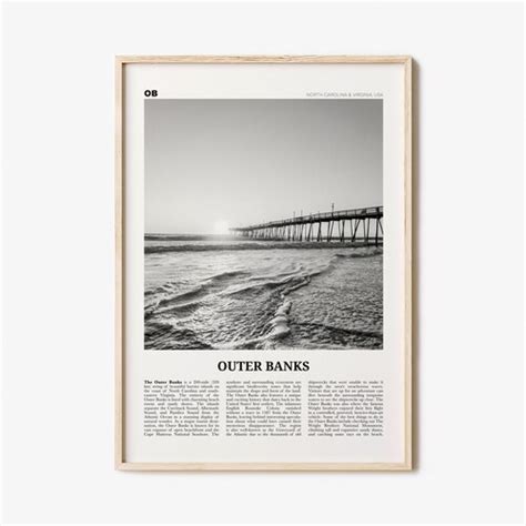 Outer Banks Print Black And White Outer Banks Wall Art Outer Etsy