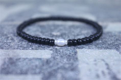White Pearl Bracelet Mens Gift Love Bracelet Gift For Men Boyfriend
