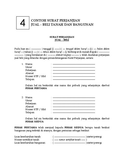 Salah satunya adalah memastikan surat perjanjian jual beli atau spjb rumah sudah diterima oleh anda. Contoh Surat Perjanjian Jual Beli - Puspasari