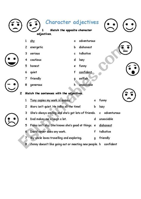 Personality Adjectives Esl Worksheet By Mamen298