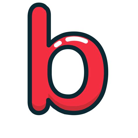 B Letter Lowercase Red Icon Free Download On Iconfinder