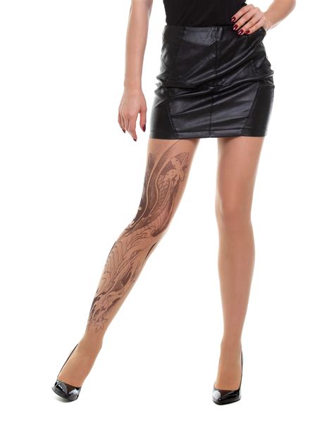 Tattoo Tights Pantyhose With Dragon Women S Sexy Tights Etsy