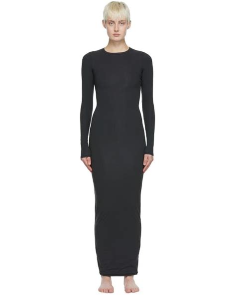 Skims Synthetic Nylon Maxi Dress in Onyx (Black) | Lyst Canada