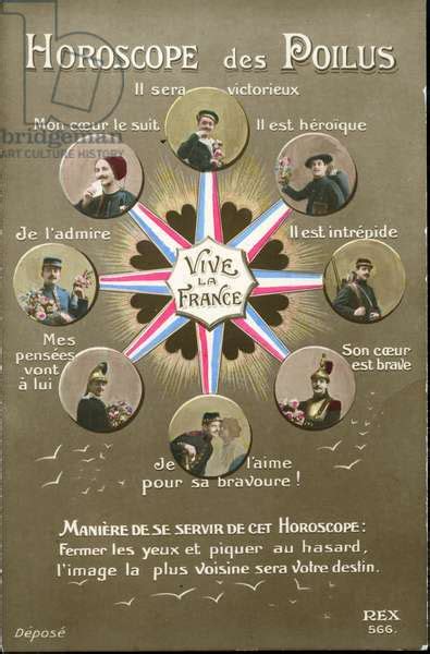 First World War France Patriotic Map Showing The Various Soldiers Of