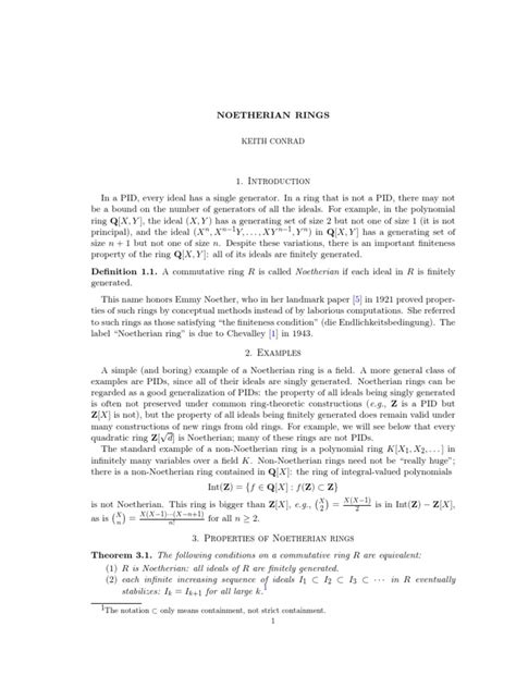 Noetherian Ring Pdf Ring Mathematics Basis Linear Algebra
