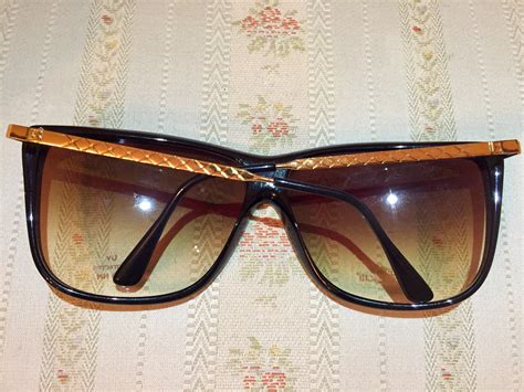 Vintage 80s Laura Biagiotti Marble And Gold Nos Sunglasses
