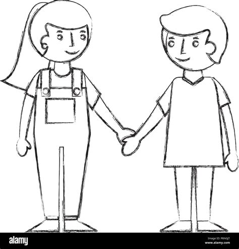 Holding Hands Friendship Boy And Girl Drawing 253041 Bestpixtajphrmk