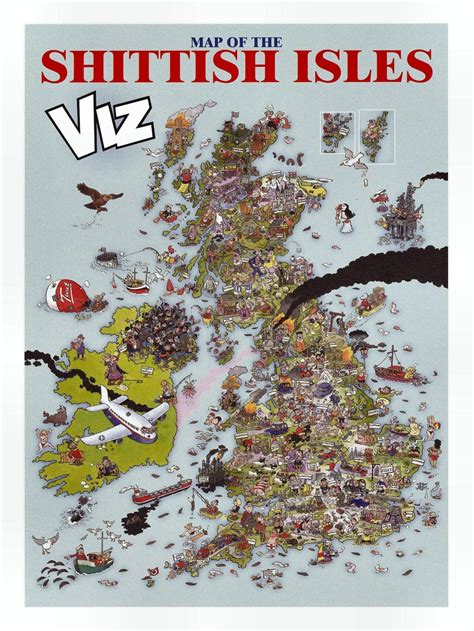 offensive map of britain by british satirical magazine viz [2400 x 3200] imgur map of