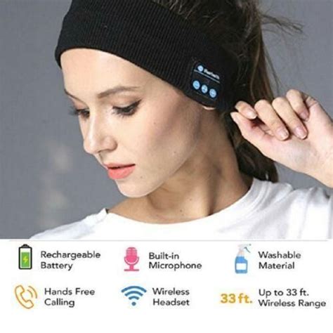 Bluetooth Knitted Music Headband In 2021 Wireless Bluetooth Headset
