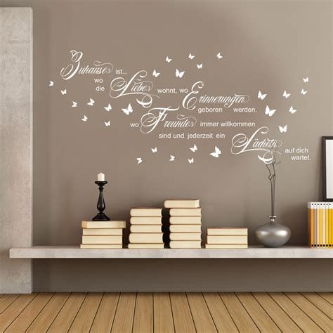 Unser tatsächliches zuhause bringen wir meist mit unserer wohnung oder unserem haus in verbindung. Wandtattoo Zuhause ist, wo die Liebe wohnt.. Spruch Wand Bild