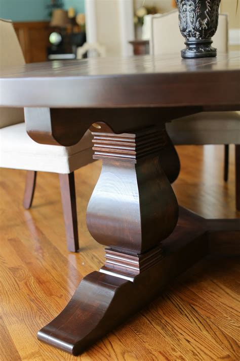 Weston Pedestal Table | Rustic, large, custom, farm table | Rustic Trades Furniture