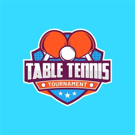 Free Vector Detailed Table Tennis Logo Template