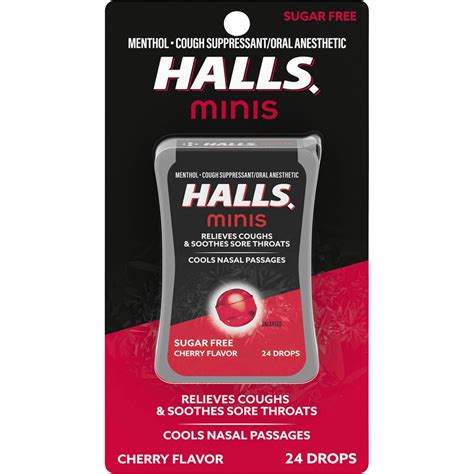 Halls Minis Sugar Free Cough Drops 24 Ct Cold Cough And Flu Beauty