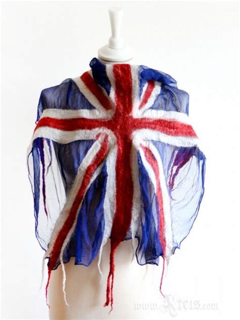 United Kingdom Union Jack Nuno Felt Scarf Wool And Silk Scarf
