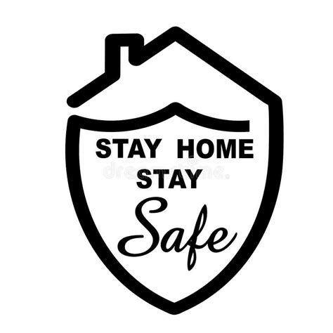 Stay Home Stay Safe Lettering Typography Poster With Text For Self