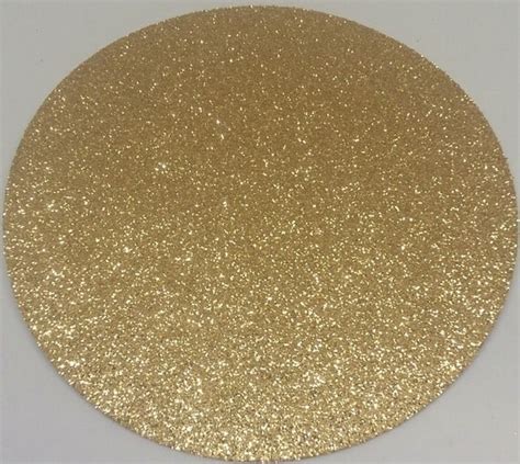 10 Inch Gold Glitter Circle Premium Glitter Card Stock Die