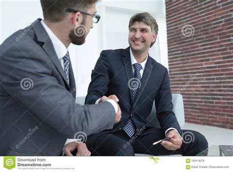 Handshake Manager And Attorney In The Office Stock Image Image Of