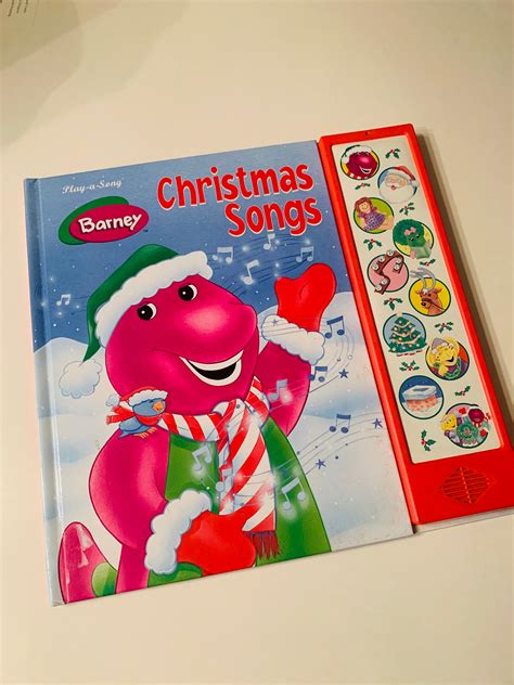 Barney Christmas Book Christmas Songs Talking Etsy