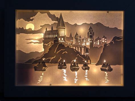 Harry Potter Hogwarts Light-box Art A4 | Etsy | Harry potter decor