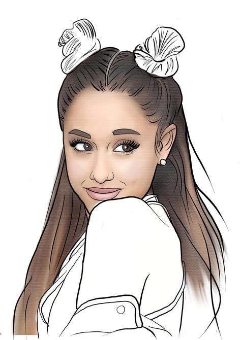 Cute Ariana Grande Coloring Pages Thekidsworksheet