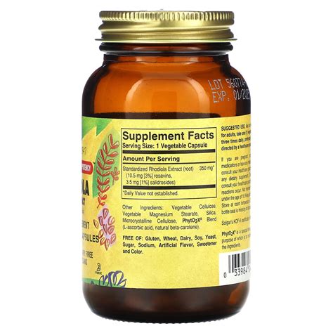 Solgar Rhodiola Root Extract Vegetable Capsules