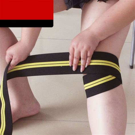 How to wrap an elbow with an ace bandage. Weightlifting Elastic Bandage For Knee Leg Training ...