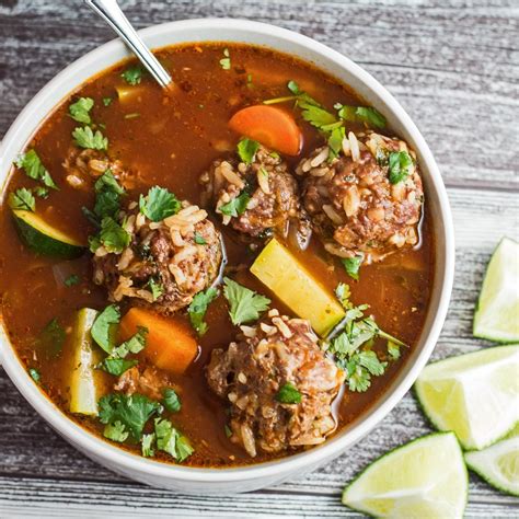 Albondigas Soup Hearty Mexican Meatball Soup Bake It With Love