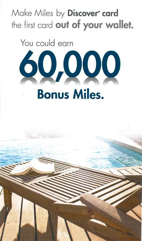 With these rewards credit cards, you earn miles or points that you can later redeem for airfare, hotel stays, or other travel expenses. Discover Miles Card 60,000 Bonus Mile Offer Revealed - InACents.com