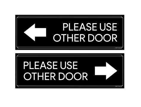 Please Use Other Door Sticker Vinyl Decal Stickers Office Sign 2 Pack