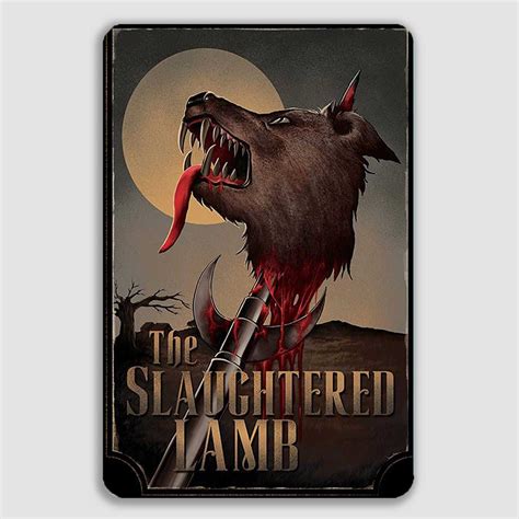 Slaughtered Lamb Tavern Sign American Werewolf In London Pub Etsy