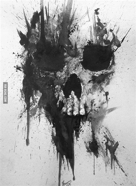 My First Watercolor Charcoal Pencil Drawing Opinion Skull