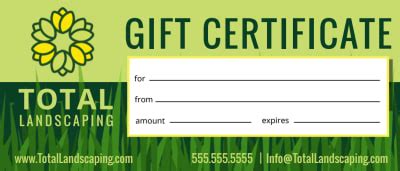 Lawn Garden Gift Certificate Templates Mycreativeshop My Xxx Hot Girl