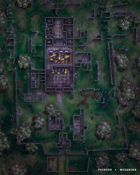 Swamp Necropolis 40x50 Battlemaps Fantasy Map Dnd World Map