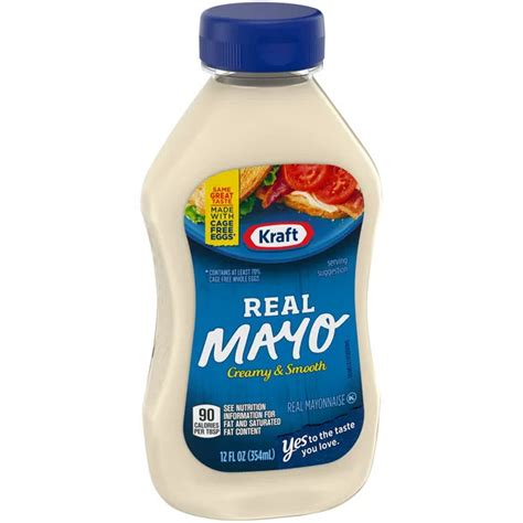 Kraft Real Mayo Creamy And Smooth Mayonnaise Squeeze Bottle 12 Fl Oz