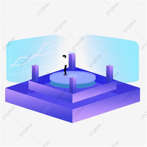 Stage Cartoon Clipart Transparent Png Hd Cartoon Flat Purple Stage
