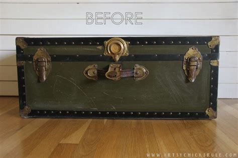 Maybe you would like to learn more about one of these? $5 Old Trunk Coffee Table (A Thrifty Makeover!) - Artsy Chicks Rule®