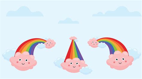 Small Cartoon Rainbow Background In Illustrator Svg  Eps Png