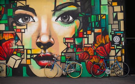 Download Wallpaper 3840x2400 Bicycles Graffiti Face